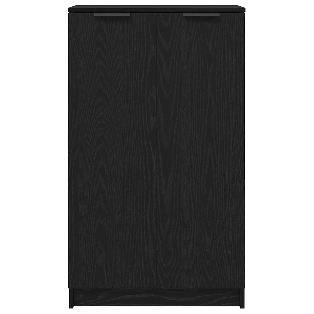 Mobile per scarpe con lo scaffale-Scarpiera Rovere Nero 59 x 35 x 100 cm