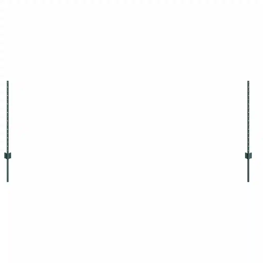 Palo della recinzione 11 pz Verde 120 cm Acciaio CFW3015421