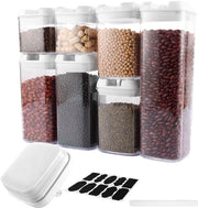 Set di 7 contenitori di conservazione, contenitori di conservazione trasparenti a chiusura ermetica, BPA liberi, contenitori di conservazione alimentare con coperchi chiusibili, contenitori di conservazione alimentare stivabili