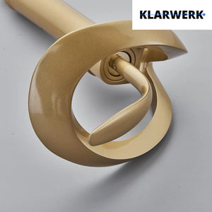 NAVIS | Rubinetto a cascata design bagno alto oro opaco | Elegante rubinetto in acciaio inossidabile premium per lavelli alti | Miscelatore 2 attacchi