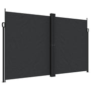 Tenda da Sole | Tenda parasole Laterale Retrattile Nera 200x1000 cm