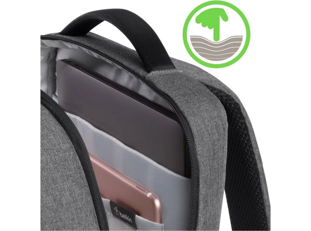 Zaino Porta PC 15.6 Pollici Belkin Classic Pro F8N900btBLK da Lavoro Università e Viaggio con Fascia Trolley Grigio