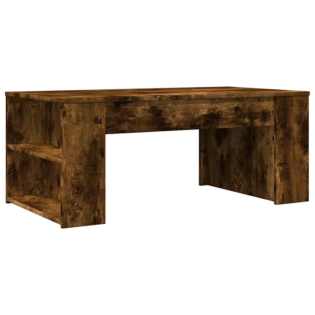 Tavolino da Salotto-Tavolino da soggiorno-Tavolo Rovere Fumo 102x55x42 cm Legno Multistrato 861533