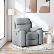 Divano Sedia-Poltrona Reclinabile in Tessuto Grigio Chiaro 873975