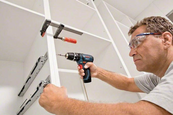 Bosch GSB 10,8-2-LI Professional Senza chiave Nero, Blu, Rosso