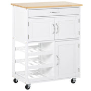 Cassettiera con 2 Armadi e 3 Ripiani Aperti ¨C zephmum ¨C 67x37x87 cm Bianco