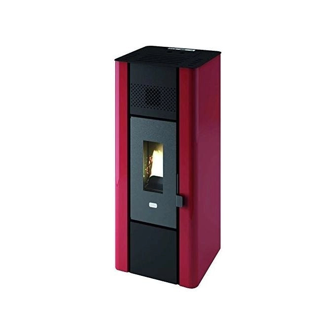 Punto Fuoco 9801650 Minni Stufa a Pellet 6.3 kW Volume Riscaldabile 50-120 m³ Classe A+ Telecomando colore Rosso