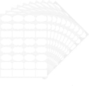 Etichette per congelatore rimovibili per alimenti, 320 pezzi - etichette a forma bella autoadesive per conservazione alimenti congelati - bianco e nero (5 x 3 cm)
