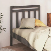 Testiera per Letto Grigia 106x4x100cm in Legno Massello di Pino 817777