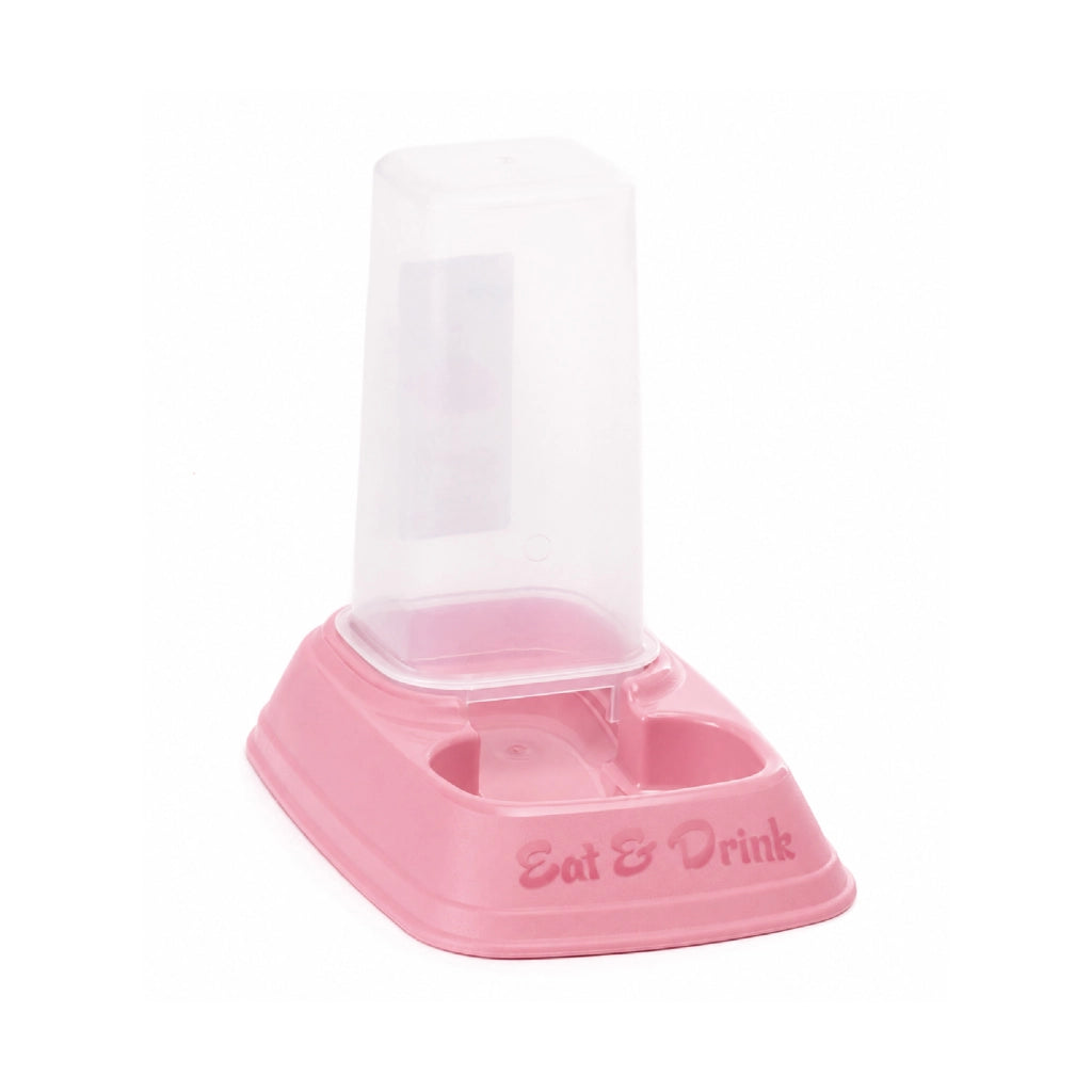 Dispenser Automatico 2 in 1 per Cani e Gatti 0,7 L, Erogatore Acqua o Crocchette con Serbatoio Trasparente, Ciotola Pet per Alimentazione e Idratazione Continua, Colore Casuale