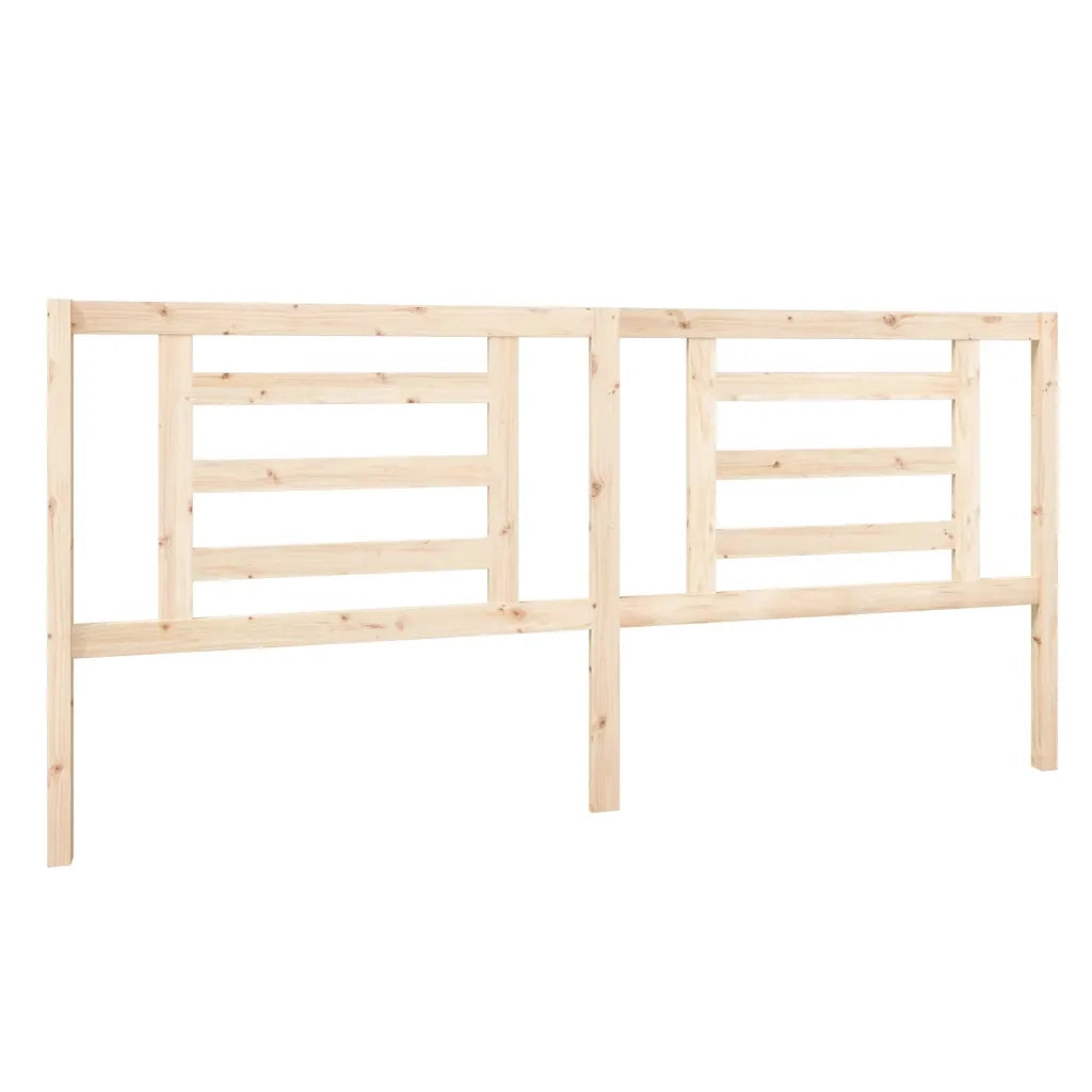 Testiera per Letto-Testata-Testiera Decorativa 206x4x100 cm in Legno Massello di Pino 588464