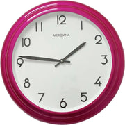 Orologio da Parete in Metallo Tondo Magenta 37 cm
