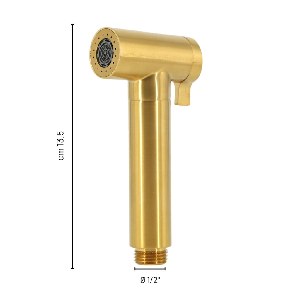 Idroscopino wc doccetta ottone portatile shutoff monogetto con leva ogomondo kit *** finitura- oro bronzato spazzolat...