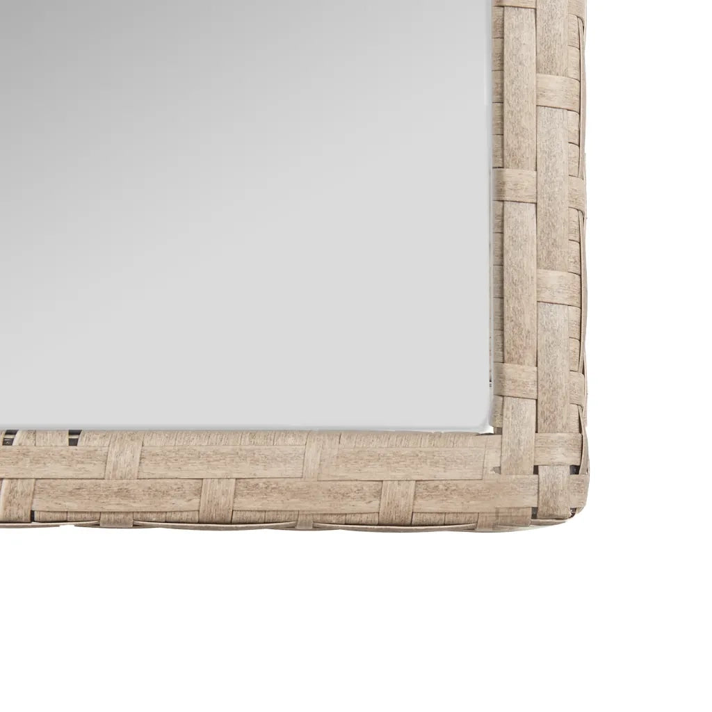Set Divani da Giardino 4 pz con Cuscino in Polyrattan Beige 46436