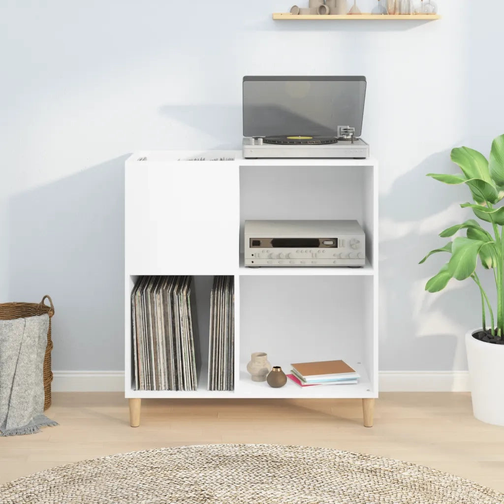 Mobile Porta Dischi Bianco 84,5x38x89 cm in Legno Multistratocod mxl 126499