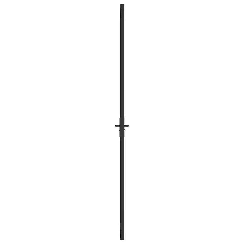 Porta Interna 93x201,5 cm Nero Opaco Vetro e Alluminio cod mxl 71259