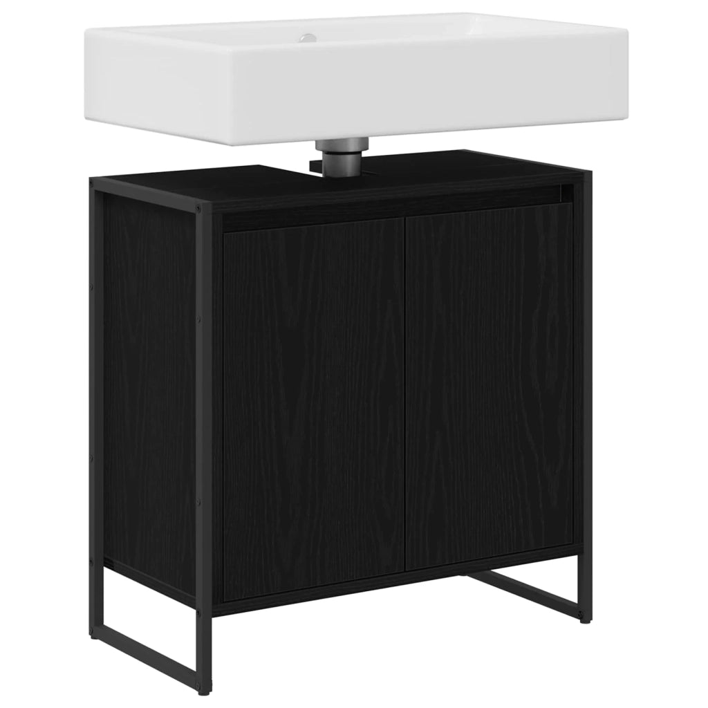 Mobile da Bagno Rovere Nero 60 x 30 x 60 cm Legno multistrato
