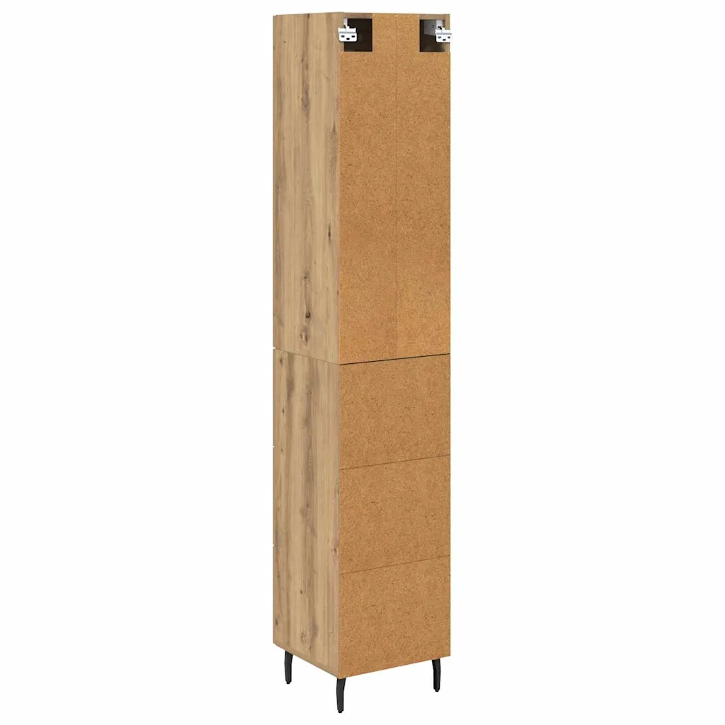 Credenza | Madia | Buffet da pranzo | Armadio da pranzo con cassetto Rovere artigianale 34,5 x 34 x 180 cm