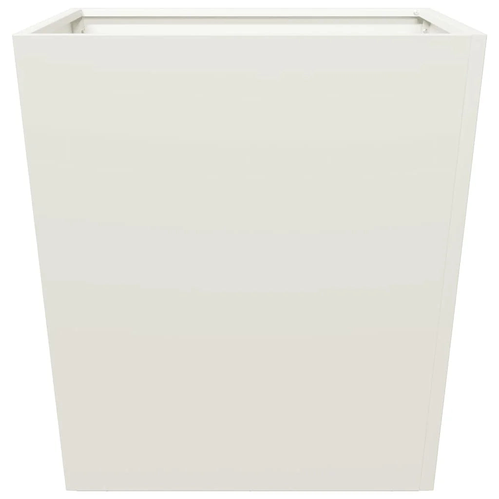 Fioriera aiuola rialzata fioriera aiuola giardino terrazza set da 2 50 x 50 x 50 cm acciaio bianco 02_0038989