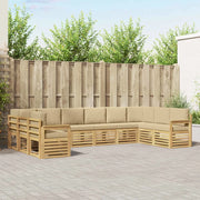 Set di divani da esterno 7 pcs Bianco e Beige 3392573