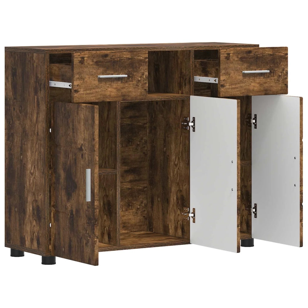 Armadio in Legno con cassetto Rovere fumé 88,5 x 30,5 x 73 cm 880286