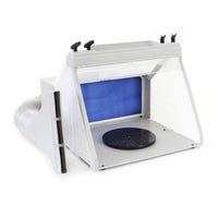 Cabina di aspirazione per verniciatura ad aerografo, con porta utensili e LED 4 m³/min, Paint station