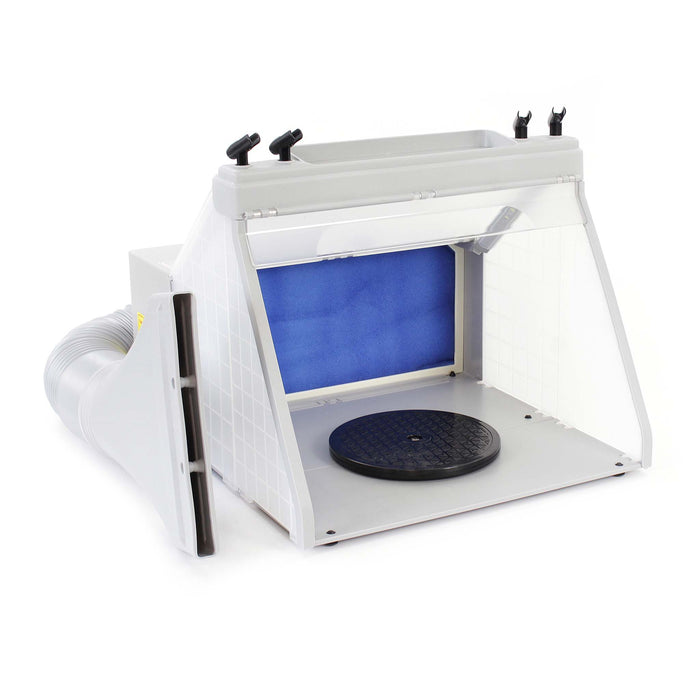 Cabina di aspirazione per verniciatura ad aerografo, con porta utensili e LED 4 m³/min, Paint station