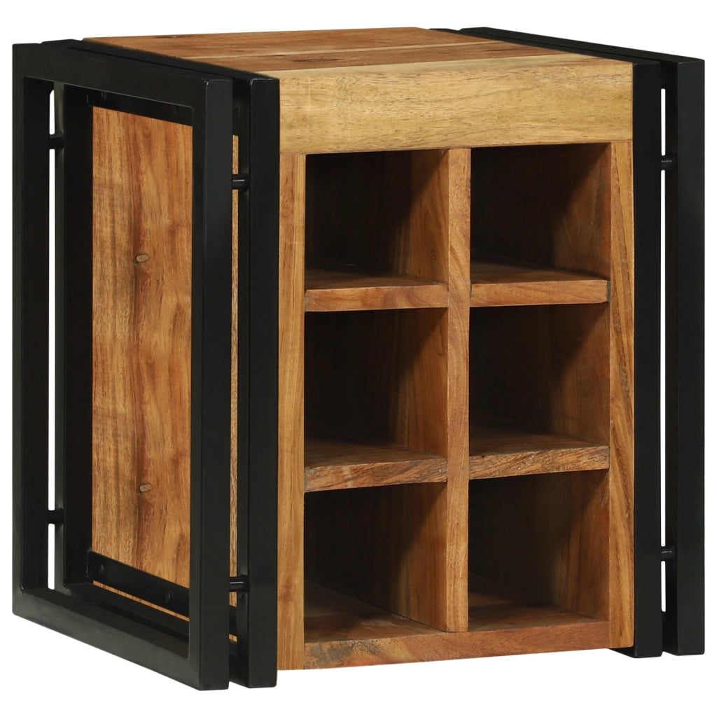 Portabottiglie 34.5x35x39 cm Legno massello di acacia