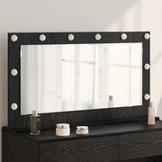 Specchio da Vanità Rettangolare Rovere Nero 100 x 55 x 18 cm 868302