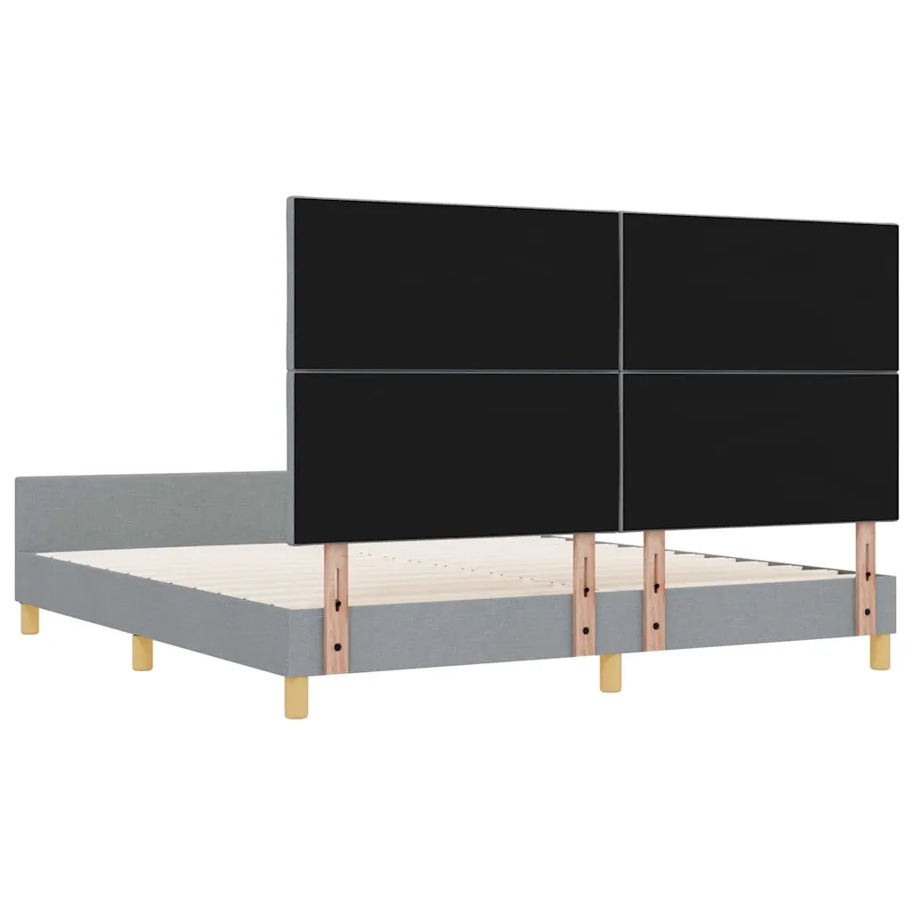 Struttura del letto Grigio chiaro 180 x 200 cm Tessuto 3344823