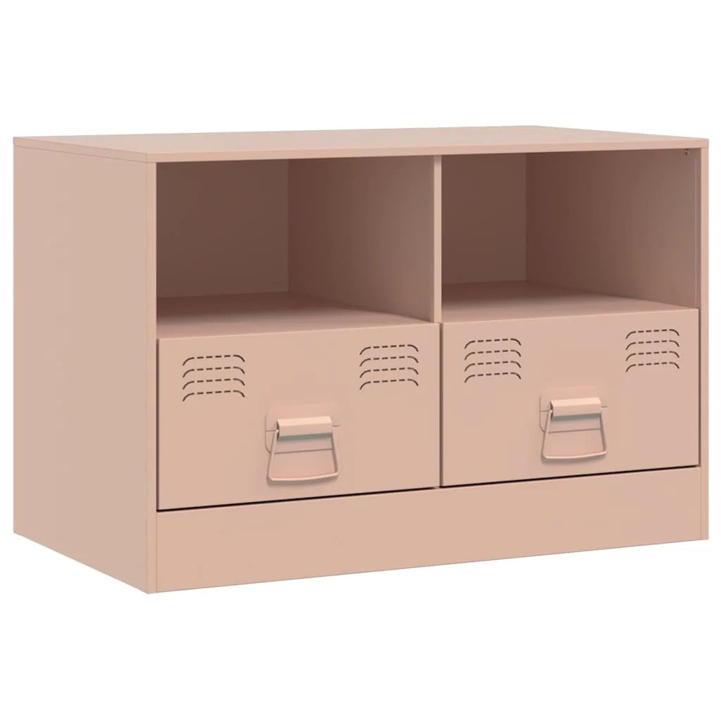 Mobile TV multimediale mensola TV credenza TV sala da pranzo soggiorno camera da letto rosa 67 x 39 x 44 cm acciaio rosa 02_0028290