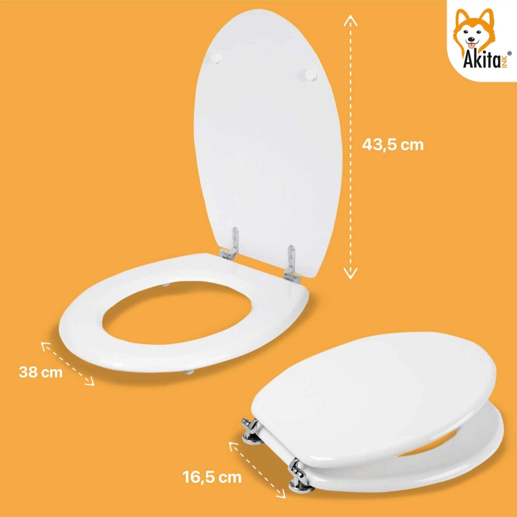 Akitaink Copriwater Soft Close Universale Bianco