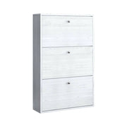 Mobile Portascarpe Ashobaa, Scarpiera 3 Vani Made in Italy, 73x15x110h cm Grigio Chiaro