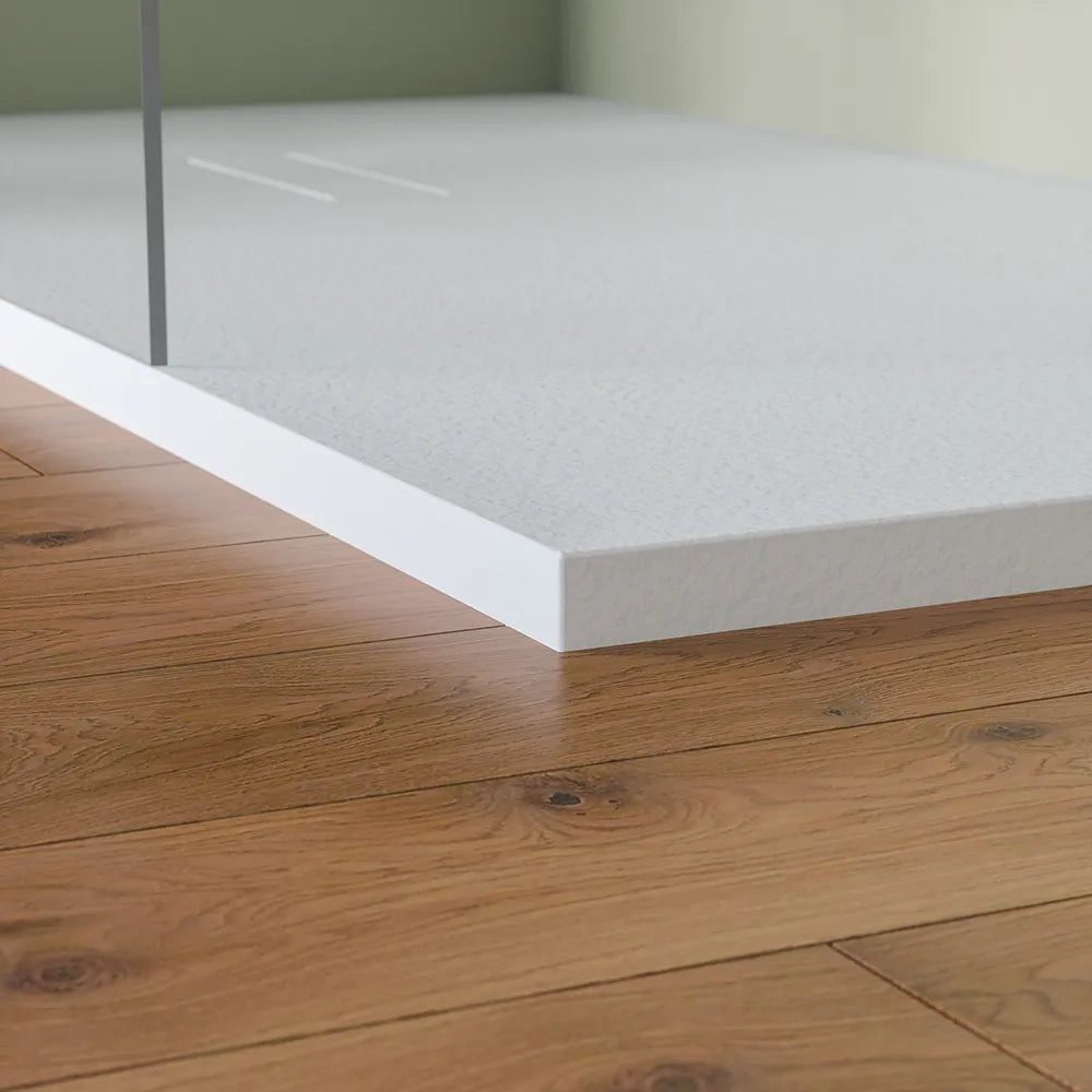 Piatto doccia 80x160 cm in marmoresina bianco effetto pietra | Merlera