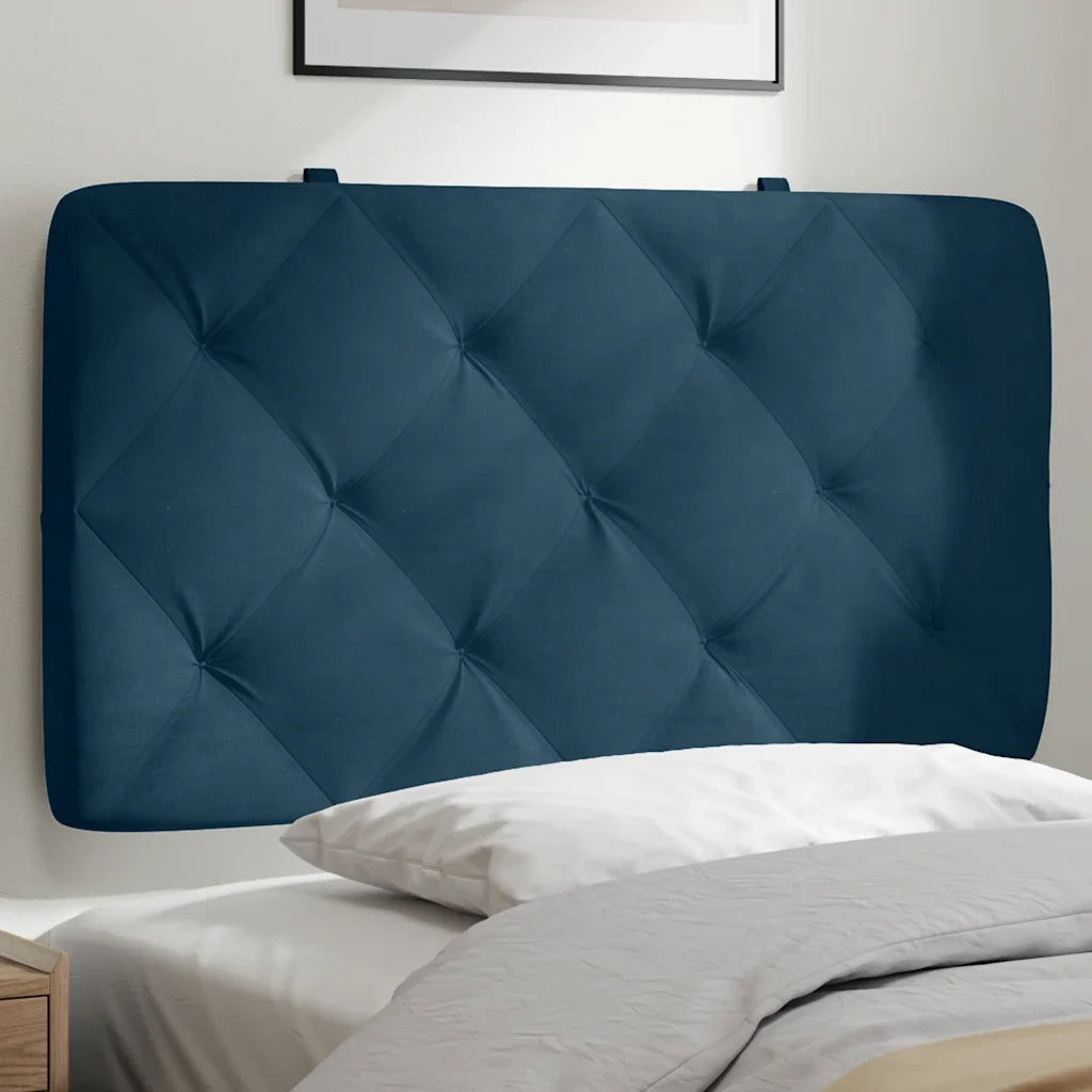 Cuscino Testiera Blu 90 cm in Velluto CFW9862419