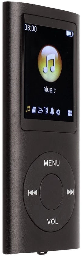 MP3 Player - Portatile - Lunga Durata Batteria - Nero - Supporta fino a 64 GB - Ideale per gli Amanti della Musica - Compatta e Leggera.