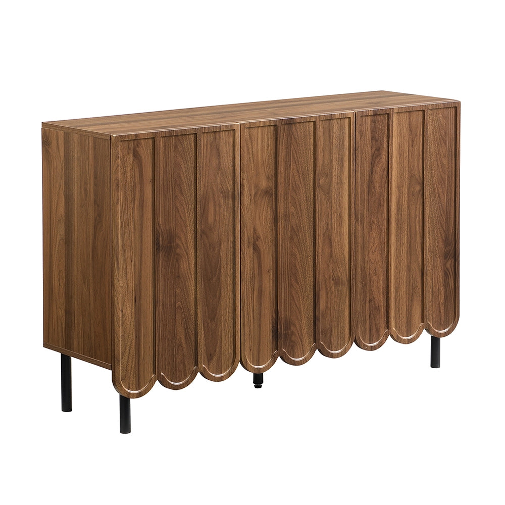Buffet - Xylo - 120x35x80cm porte ondulate legno