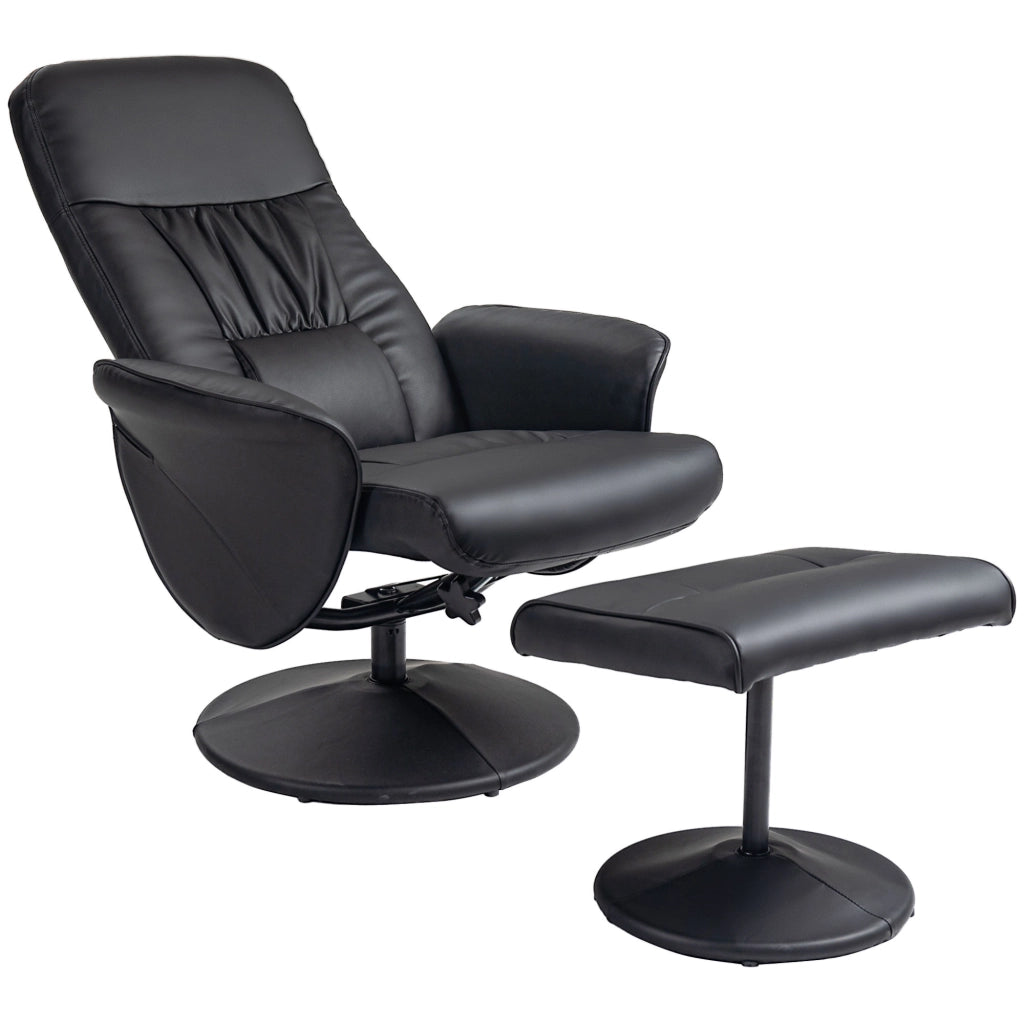 Poltrona relax reclinabile con poggiapiedi ¨C zephmum ¨C nero