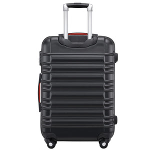 Set 4 Valigie Rigide Trolley Easy Roll Bagaglio a Mano e Stiva da Viaggio in ABS Nero