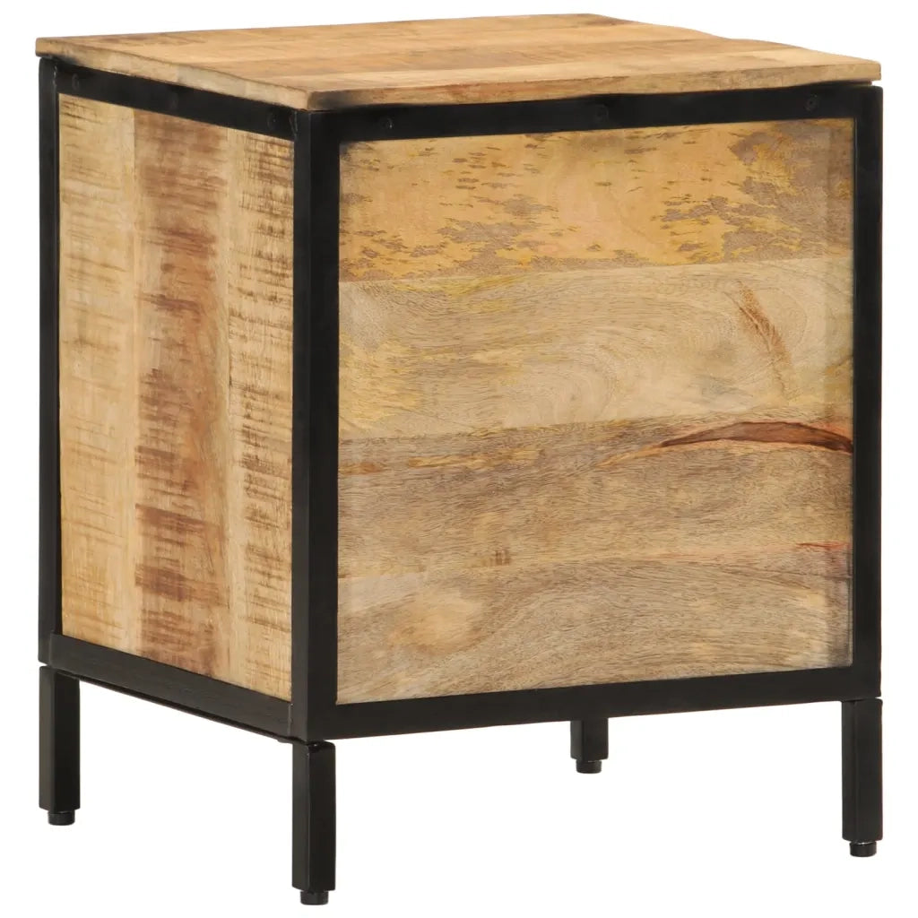 Comodino 40x35x50 cm in Legno Massello di Mango 358912