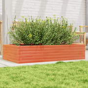 Fioriera Giardino Marrone Cera 110x60x23 cm Legno Massello Pino 847240