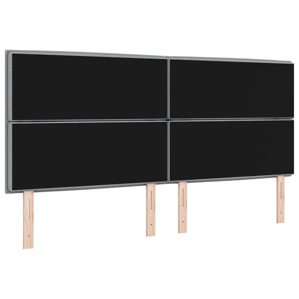 Testiera LED con strisce LED Grigio chiaro 200 cm Tessuto 3338307