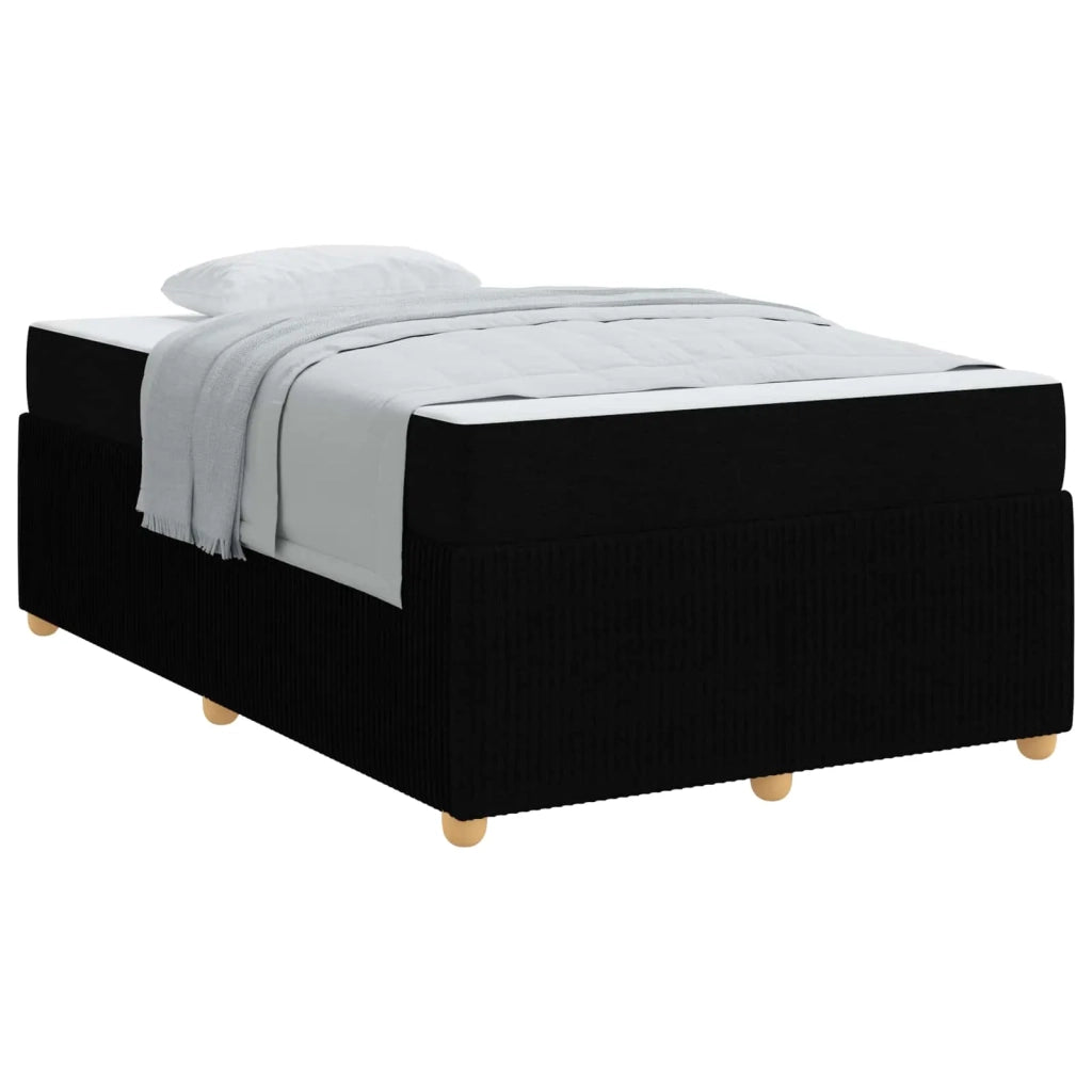 Struttura del letto con materasso Nero 120 x 200 cm Tessuto