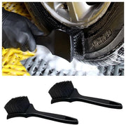 Kit di pulizia cerchi con maniglie antiscivolo - Design ergonomico - Nero - Kit di pulizia gomme - Manutenzione auto e moto - Adatto per auto e motocicletto