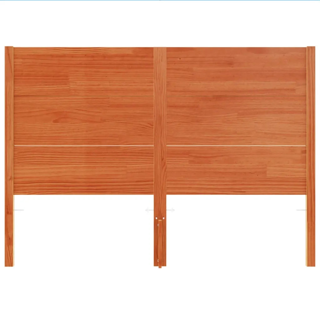 Testiera Marrone Cera 150 cm in Legno Massello di Pino 844325