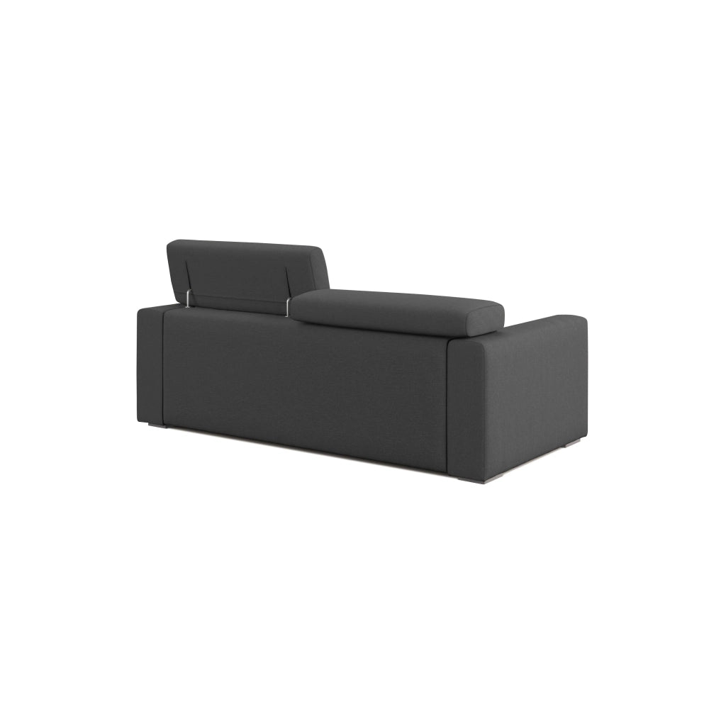 Dylan Divano con pouf estraibile 188 cm antracite