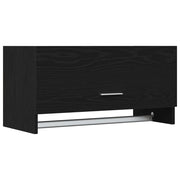 Mobiletto a muro funzionale e minimalista 70 x 32,5 x 35 cm realizzato in legno composito di rovere nero 02_0051907