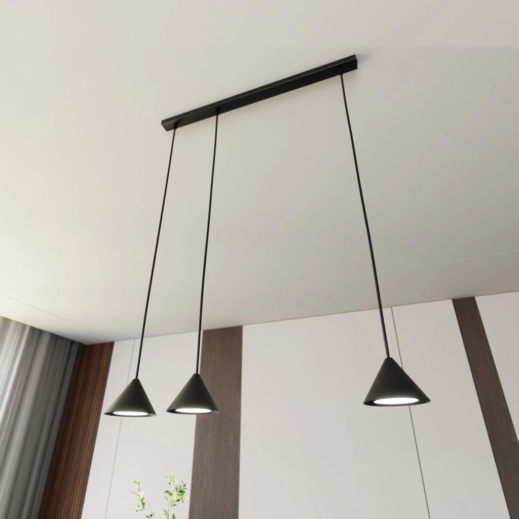 Lampada a sospensione ELIT 3 in acciaio nero opaco