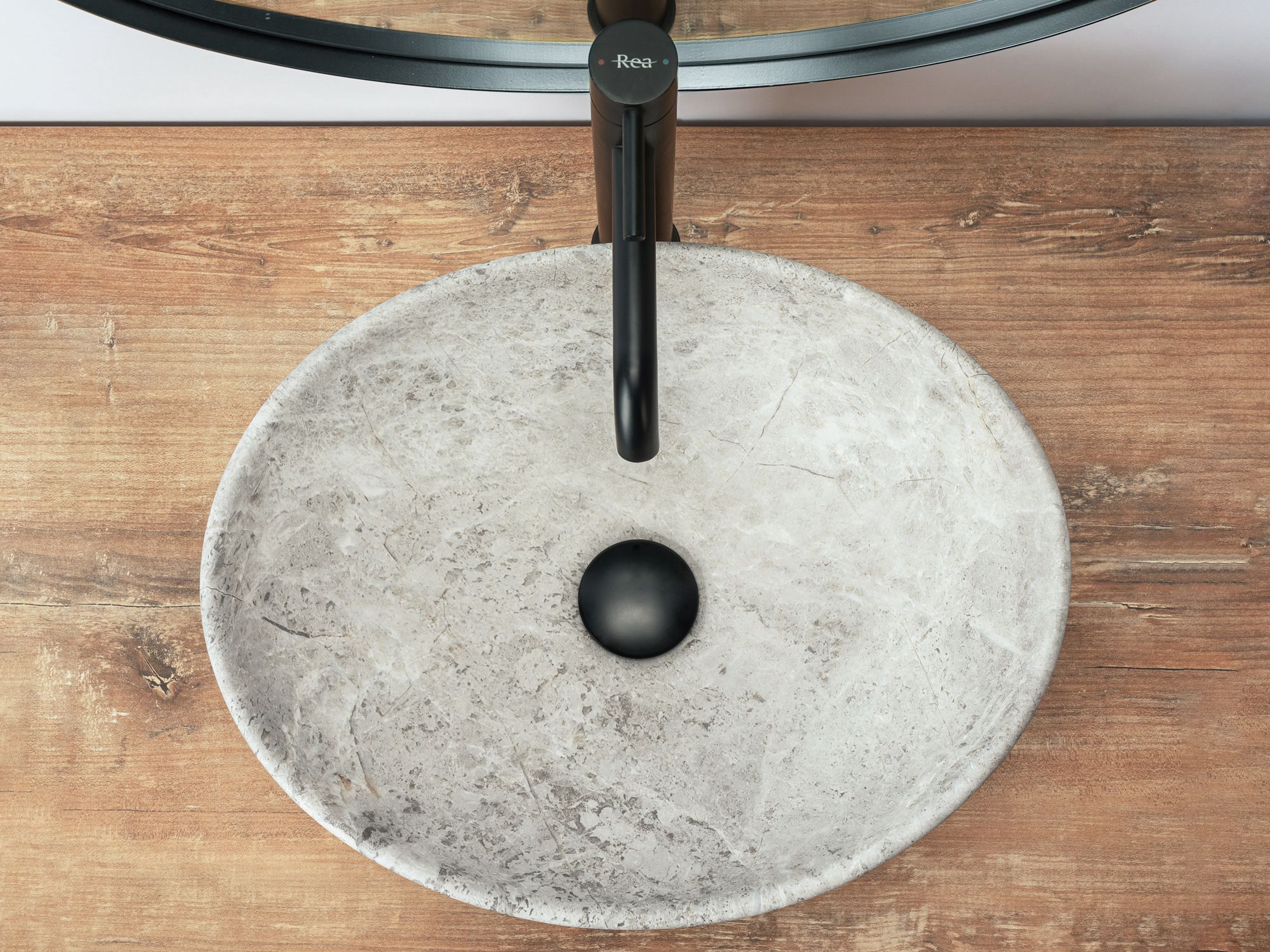 Lavabo Da Appoggio Rea Sofia Light Stone