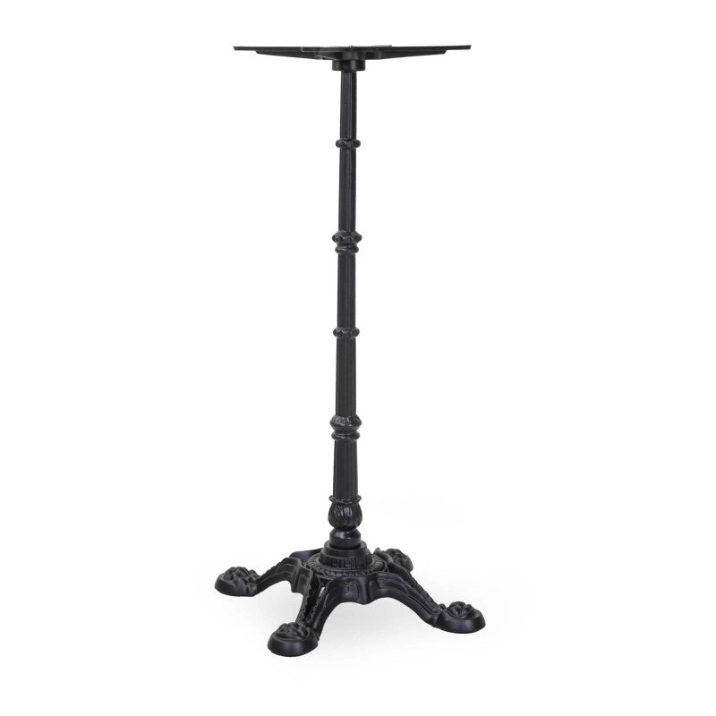 Base Tavolo Bar Bistrot Ghisa 4 Zampe Nero Cm 57x57h108